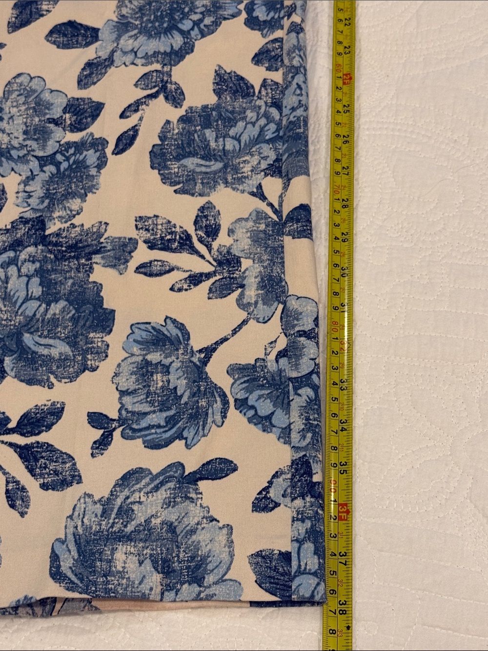 Jules & Leopold Cream Wide-Leg Pants with Blue Floral Print - Picture 5 of 7